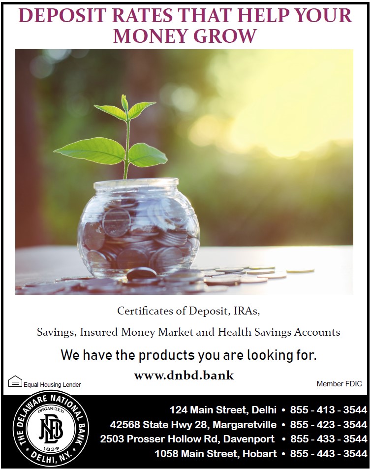 Current Advertisements for The Delaware National Bank of Delhi, NY DNBD