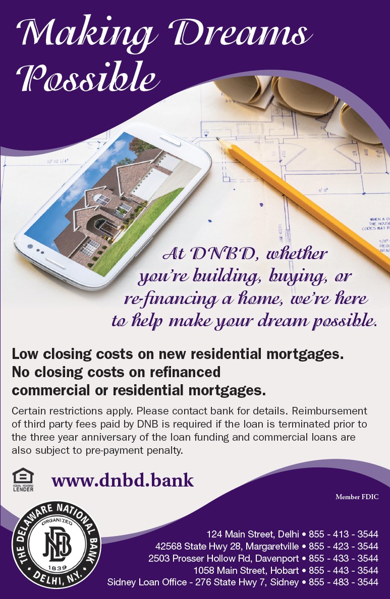 Current Advertisements for The Delaware National Bank of Delhi, NY DNBD